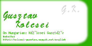 gusztav kolcsei business card